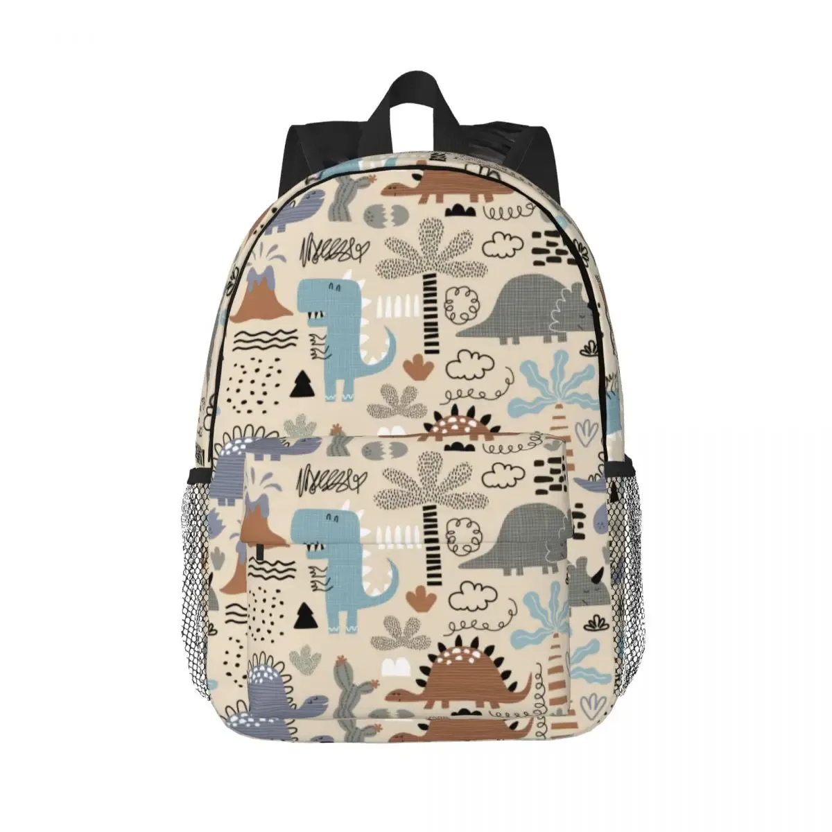 sac à dos de dessin animé drôle de dinosaure pour hommes et femmes, sac à livres de base, sac pour étudiants, sac pour ordinateur portable manga, école