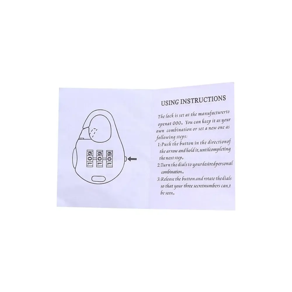 cadenas verrouiller métal code numérique portable pratique marron dore rose orange voyage petite taille