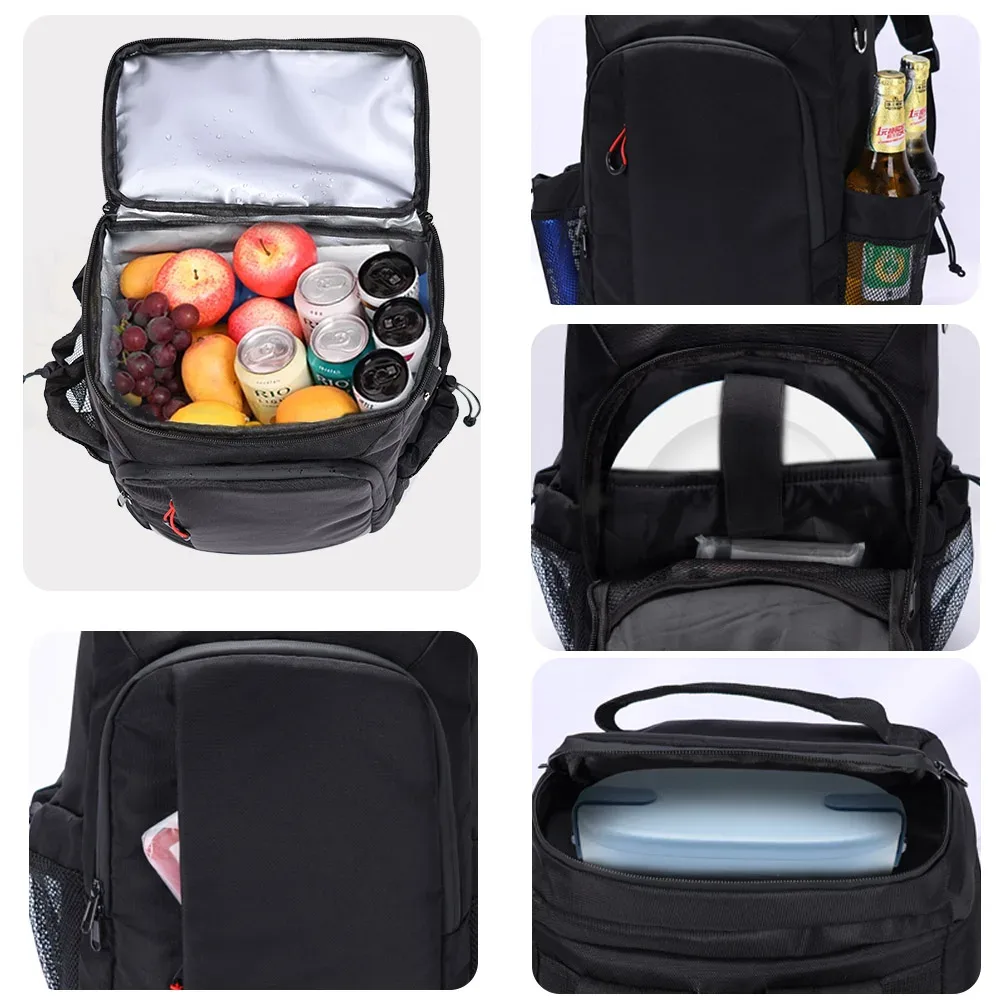 nouveau sac isotherme de pique-nique grande capacité, sac à dos thermique pour camping et randonnée avec ouvre-bouteille, sac à lunch isotherme étanche