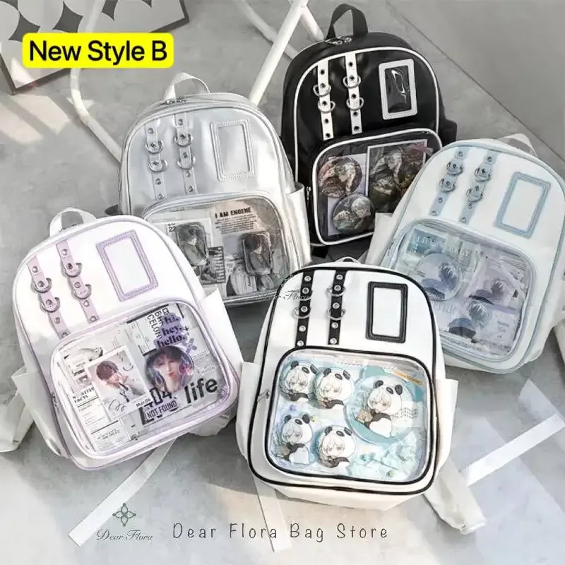 sac à dos mini y2k mignon pour femme, sac itabag tendance, sac à dos transparent pour fille, sac à dos diy personnalisé, sac à bandoulière lolita