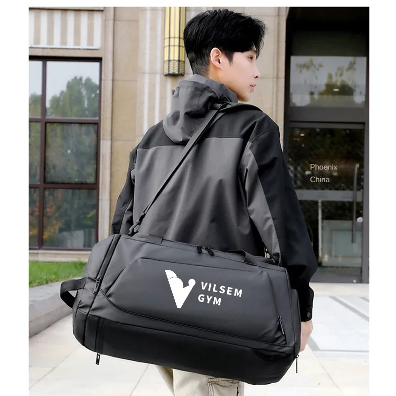 sac de sport personnalisé avec logo, sacs de fitness étanches pour vêtements secs et humides, sac à bandoulière pour la natation, sac de voyage et de sport en plein air avec logo personnalisable.