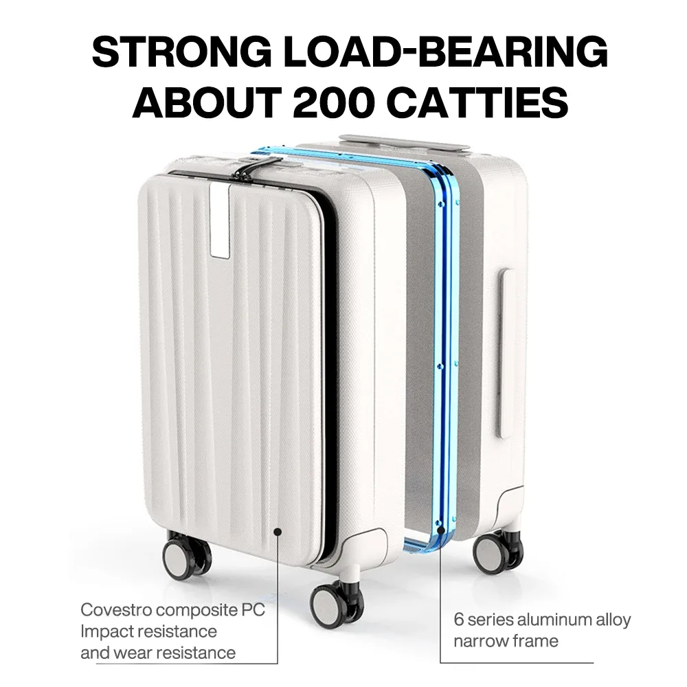 hanke-valise de voyage avec cadre en aluminium, conception innovante, bagage à main, esthétique, étroit, pc, roue tournante rigide, h9860, 20 po, 24 po