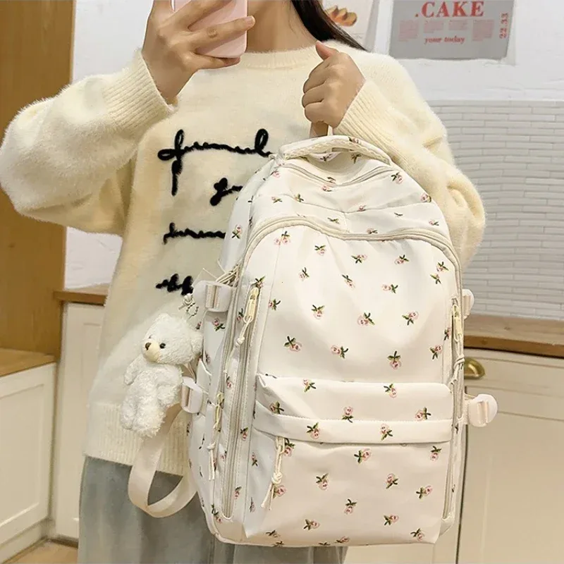 sac à dos mignon pour filles, sac d'école à la mode, grande capacité, cartable pour adolescentes, sac de voyage portable pour enfants