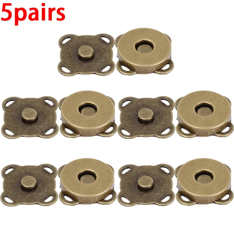 fermoirs magnétiques en métal pour couture, 14/18mm, pour sac à main, bricolage, cadenas, épingles à fleur de prunier, lèvent artisanaux pour vêtements