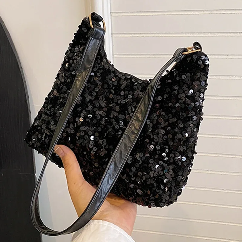 nouveau sac à main coréen pour femmes avec décoration de paillettes, sac à bandoulière carré polyvalent, petit sac à main tendance pour un usage quotidien