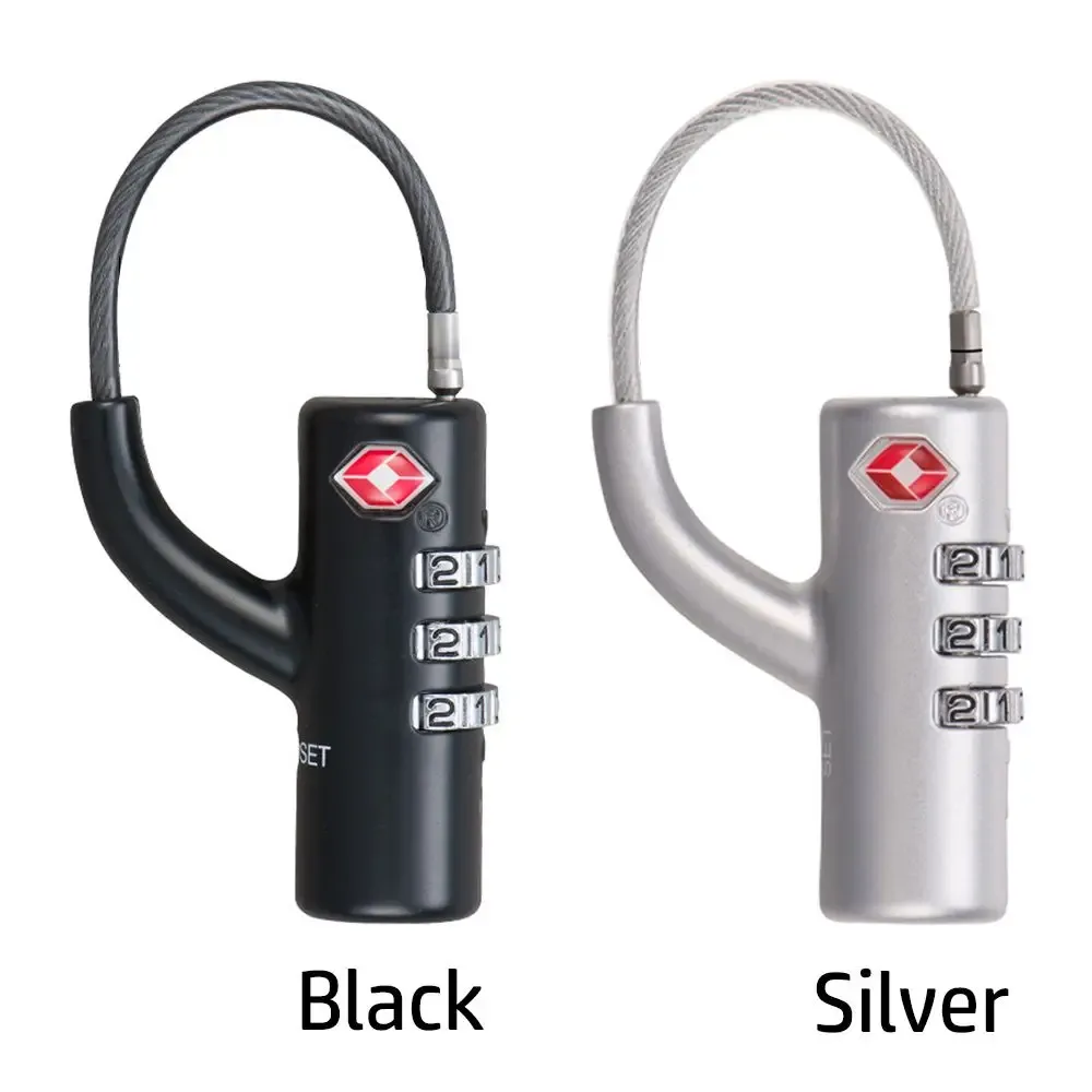 tsa-cadenas avec câble en acier pour bagages, valise, sac à dos, cadenas avec mot de passe