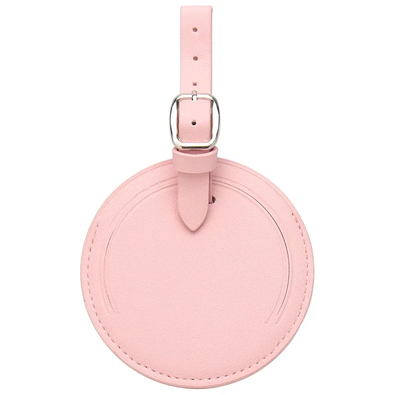 étiquette de bagage à initiales personnalisées, étiquette de bagage ronde de voyage d'affaires, étiquette de valise à rabat en cuir pu personnalisée, cadeau de mariage