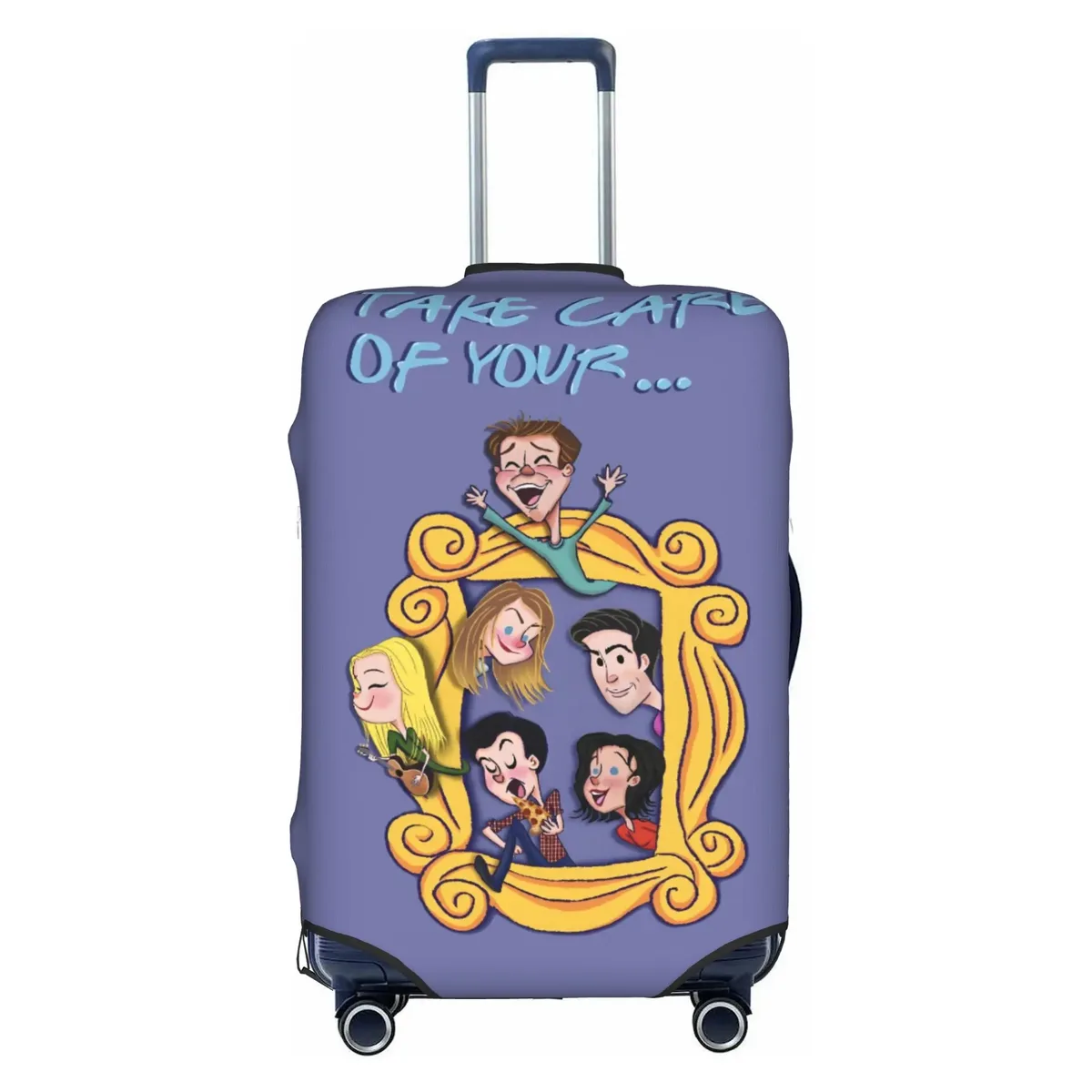 housse de protection pour bagages, motif personnalisé de la série télévisée friends, avec citation amusante, convient aux valises de 18 à 32 pouces