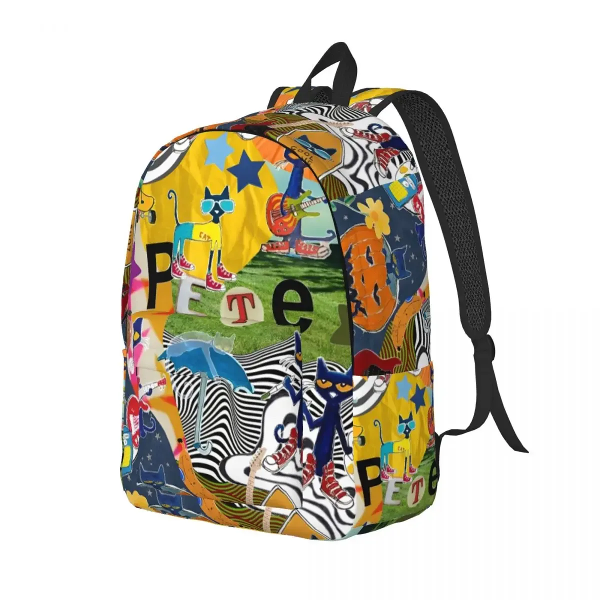 pete le chat j'aime mes chaussures sac à dos classique cadeau lycée randonnée voyage sac à dos pour hommes femmes ordinateur portable sacs en toile