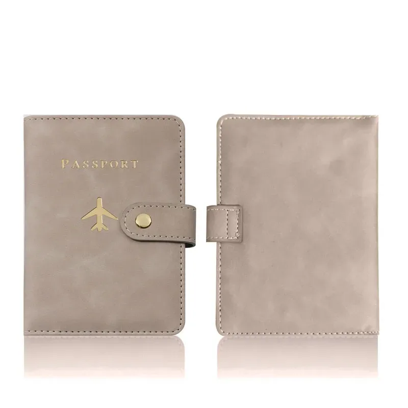 porte-passeport en cuir pu imprimé avion pour hommes et femmes avec poche zippée et emplacement pour carte sim, portefeuille pour documents de voyage