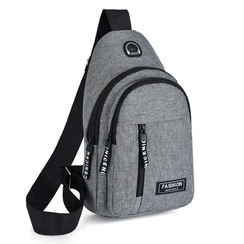 2025 nouveau sac de poitrine multifonctionnel hommes mode tendance oxford tissu sac à bandoulière style coréen décontracté sac de messager étanche