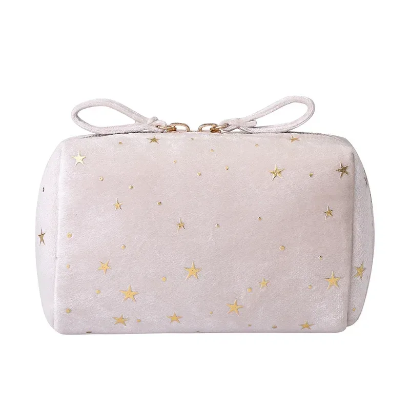 sac de maquillage en velours pour fille, organisateur, sac de rangement pour rouge à lèvres, trousse de toilette pour femme, étui de beauté, pochette de maquillage portable, sac cosmétique