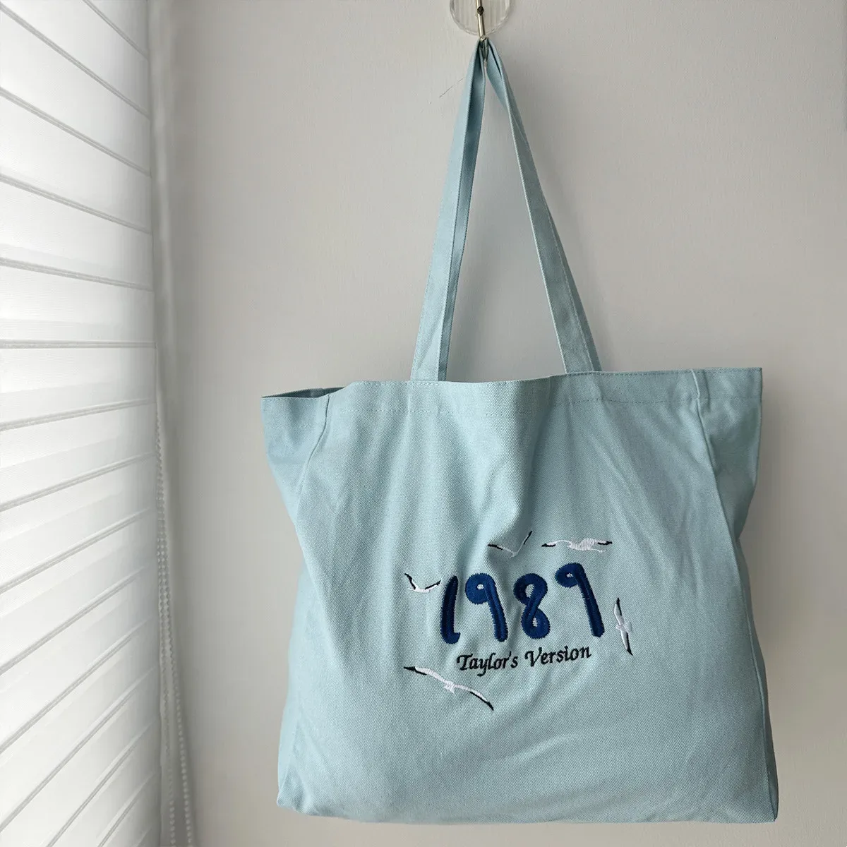 1989 version taylor brodé style rétro femme toile sacs fourre-tout réutilisables années 80 90 rue mode sacs à bandoulière sac à provisions
