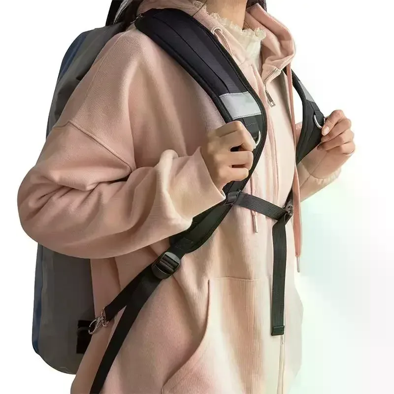 sangles d'épaule réglables pour sac à dos avec bandes réfléchissantes et boucle de poitrine antidérapante pour la randonnée, les trajets quotidiens, l'école et les activités de plein air