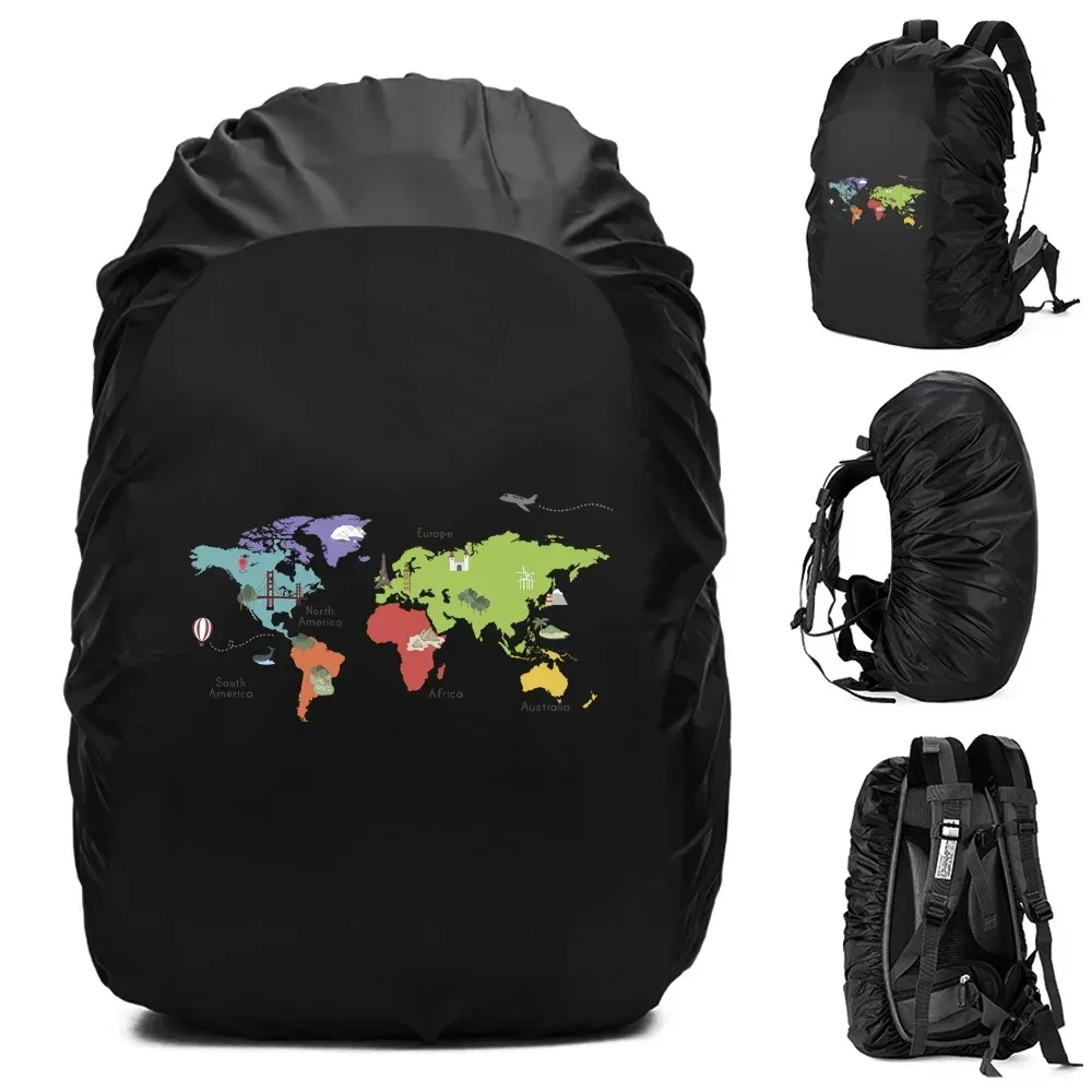juste de pluie imperméable pour sac à dos, housse anti-poussière, sac d'escalade, extérieur, sac à dos, série de voyage, 20-70l