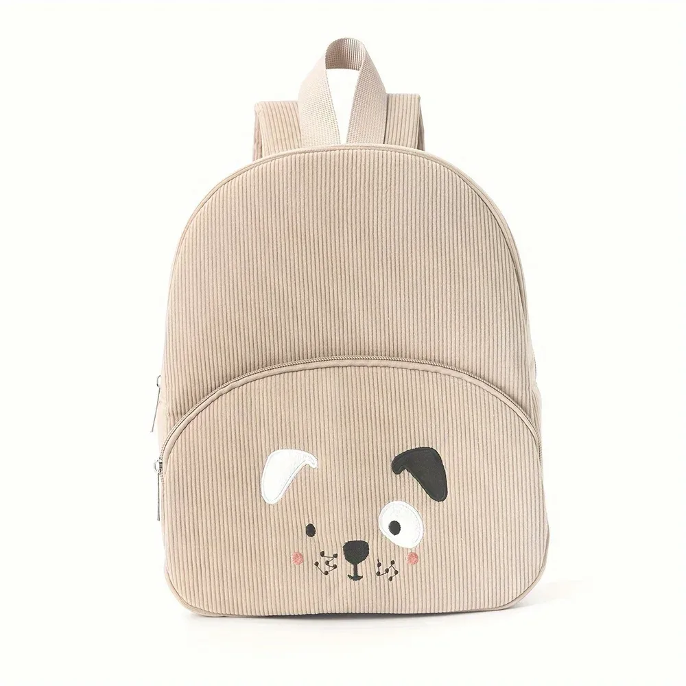 sac à dos en velours côtelé personnalisé avec nom, broderie, sac à dos de loisirs pour étudiants, grande capacité, mignon sac à dos ours en peluche pour la rentrée scolaire
