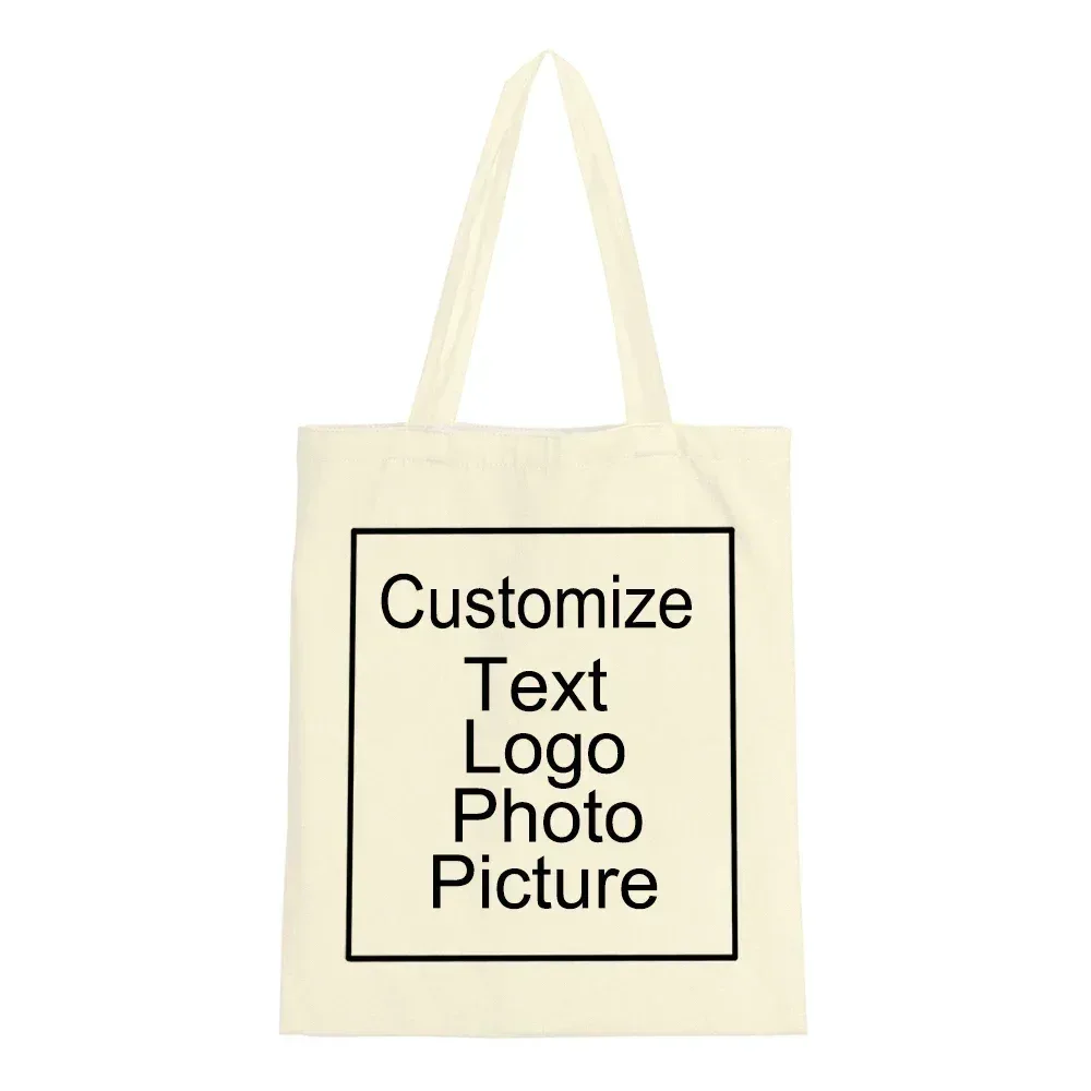 ajouter votre logo sac fourre-tout en toile personnalisable grands sacs à main de créateur pour femmes sacs à provisions pour l'épicerie tissu de shopping