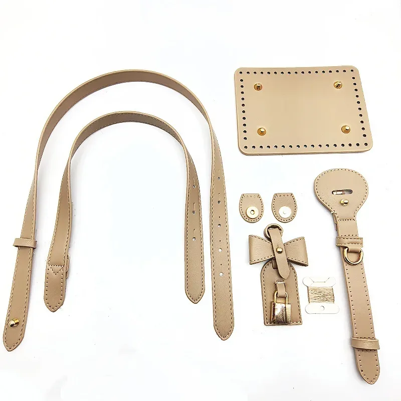 sac seau vintage fait main en paille tressée avec accessoires en cuir pu, bandoulière simple pour sac à bandoulière ou sac croisé