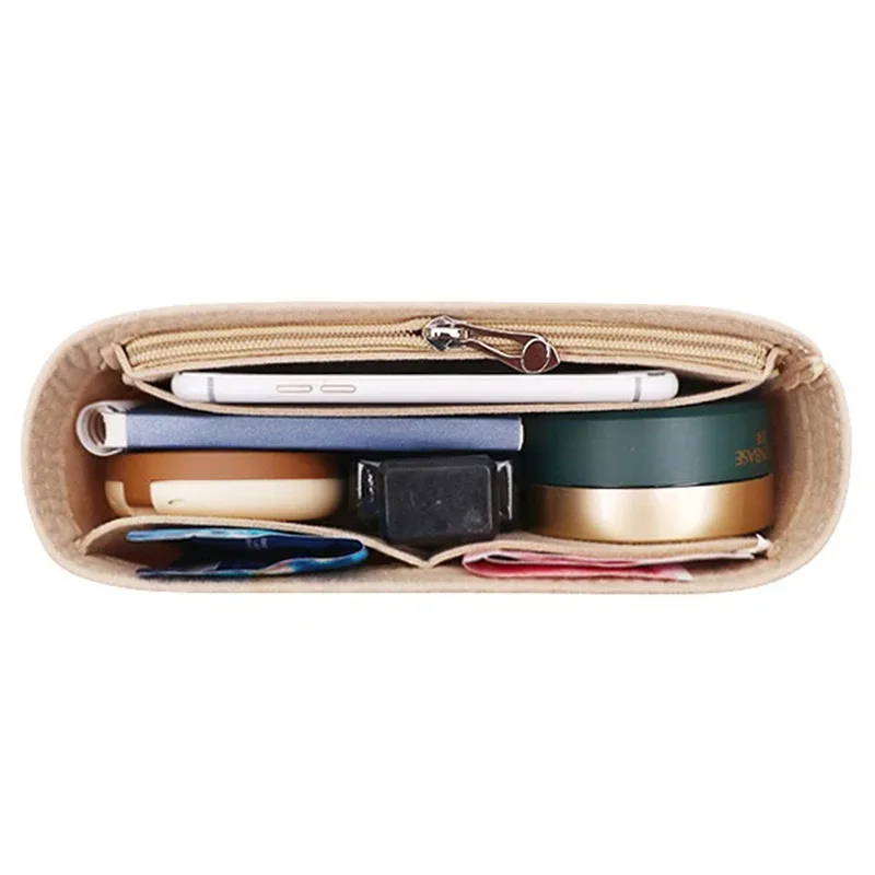 (n) 1pc organisateur de sac en feutre, organiseurs de maquillage, doublure parfaite pour les sacs à main de marque pour femmes et les trousses de maquillage