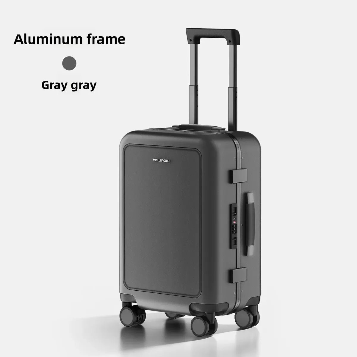valise de voyage multifonctionnelle 20/24 pouces, élégante, à roulettes silencieuses, pour affaires et cabine