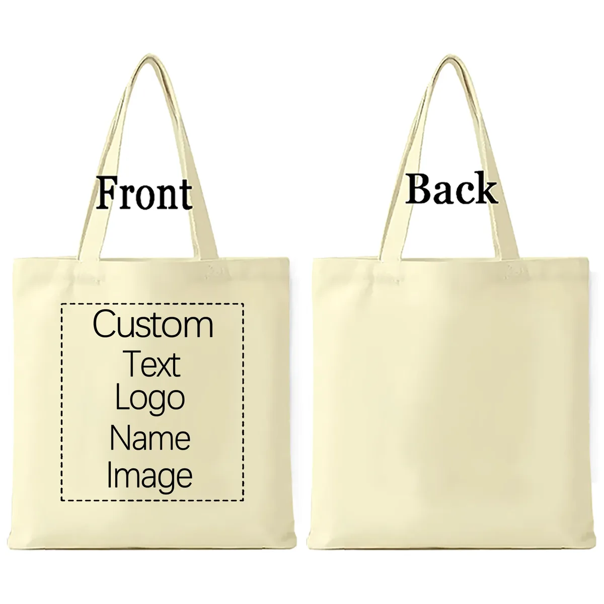 sacs fourre-tout personnalisés avec logo/image, réutilisables, en toile, pour voyage, cadeaux personnalisés pour mariée, sacs de shopping pour femmes, 1/2/3/4/5 pièces