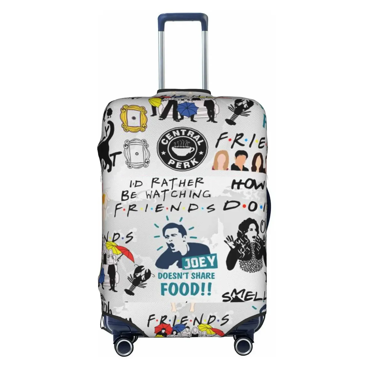 housse de protection pour bagages, motif personnalisé de la série télévisée friends, avec citation amusante, convient aux valises de 18 à 32 pouces