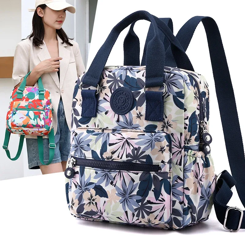 mode motif floral femme petit sac à dos joli style filles shopping sac à dos haute qualité tissu sac à dos sac à dos sac