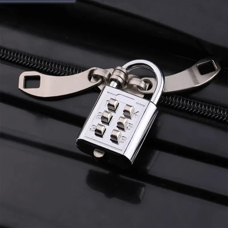 cadenas serrure tsa métallique noire code huit chiffres voyage accessoires sécurité portable antivol clé