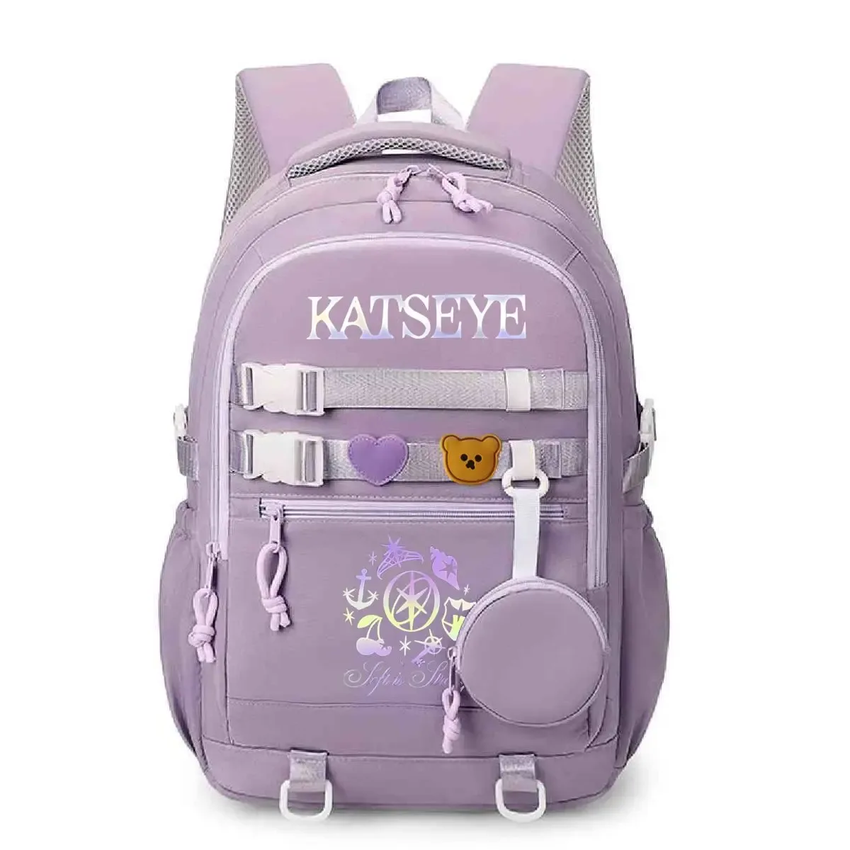 sacs à dos d'école graphiques katseye pour femmes et filles, sacoche pour ordinateur portable, cartable pour adolescentes, cadeaux pour fans de katseye