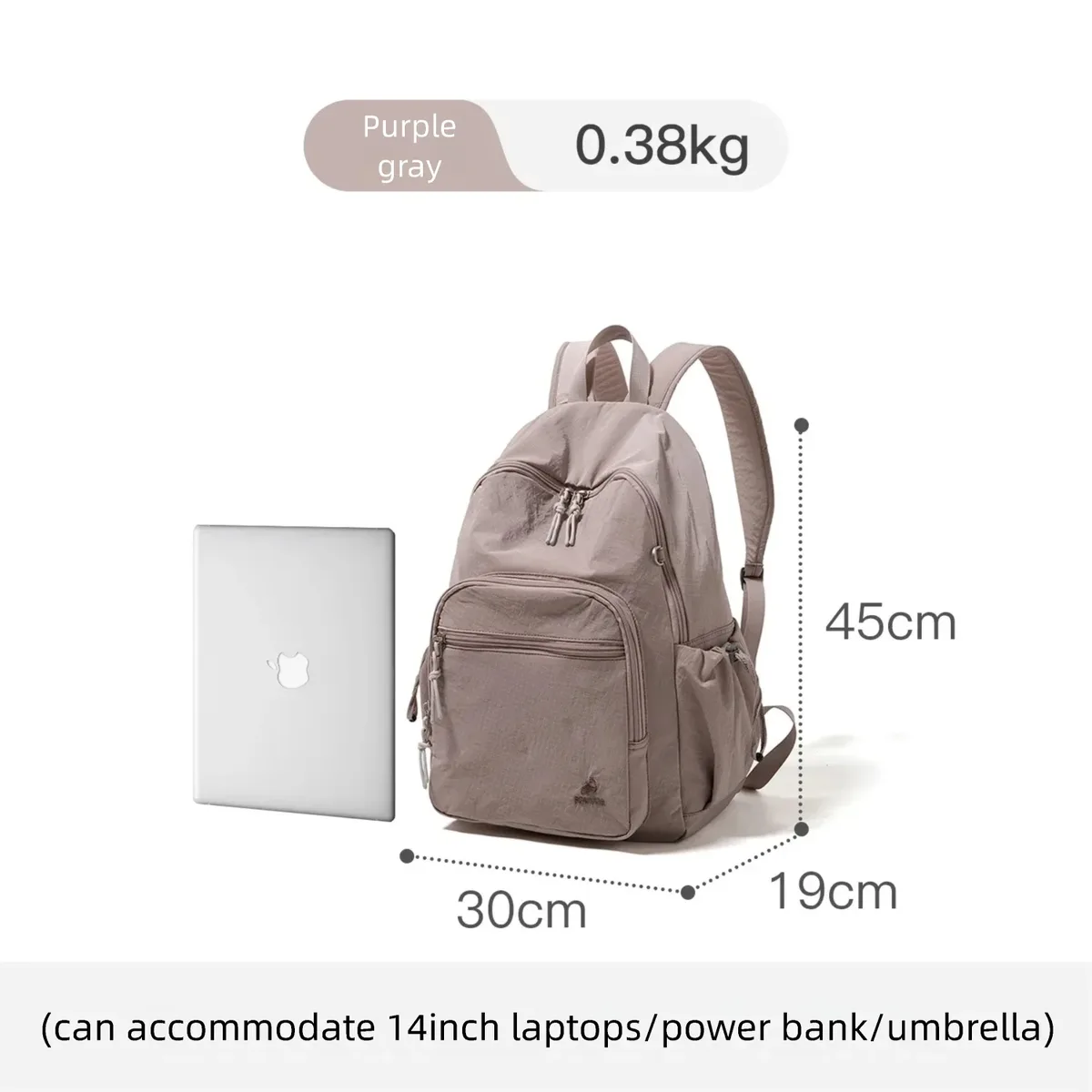 sac à dos pliable grande capacité pour femme fouvor 2026, léger, tendance, pour voyage en extérieur, randonnée, sac à dos décontracté 3059-13