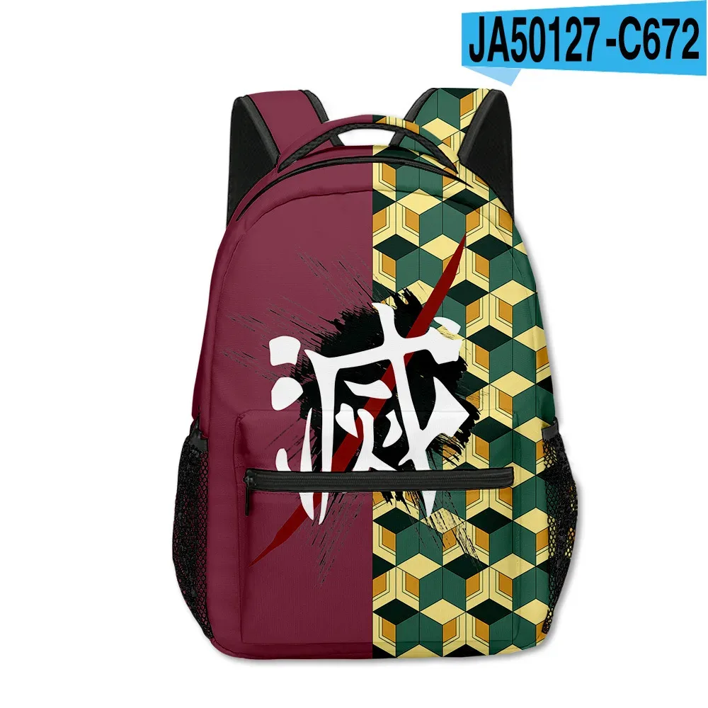 sac dos tissu oxford uni dessin animé géométrique multicouleurs triangles carreaux bandoulière arquée usage voyage
