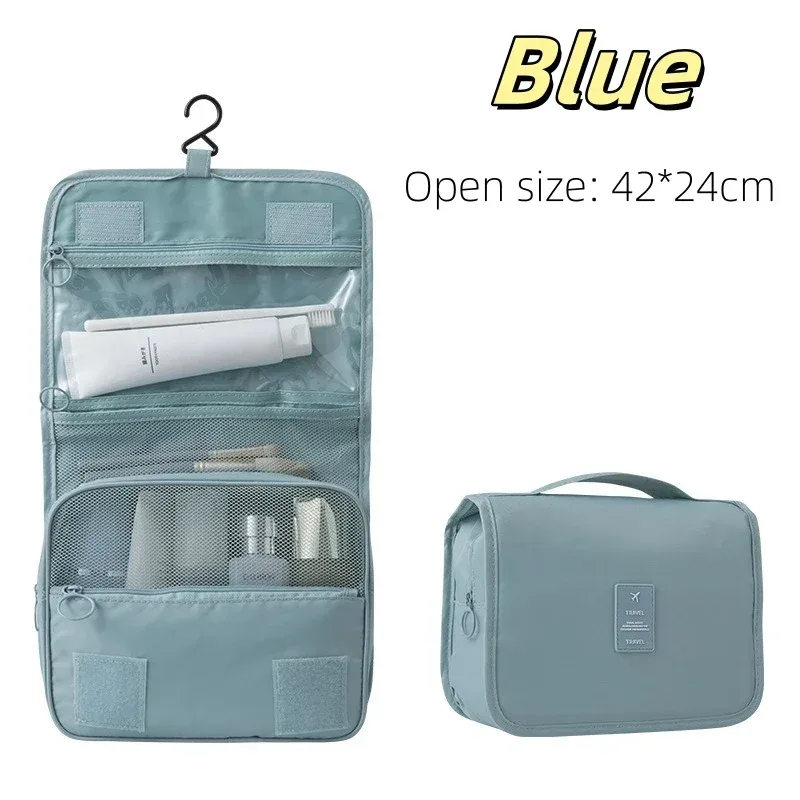 trousse de toilette de voyage imperméable de haute qualité pour femmes, organisateur de maquillage avec crochet, pochette de lavage et rangement pour salle de bain