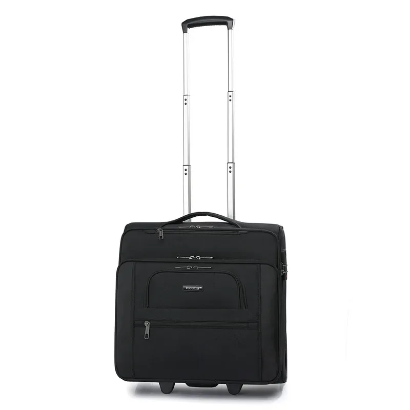 Valises de voyage de 19 pouces, bagages à roulettes, sac d'affaires pour ordinateur portable, valise à roulettes en tissu Oxford avec grandes roues, bagage à main