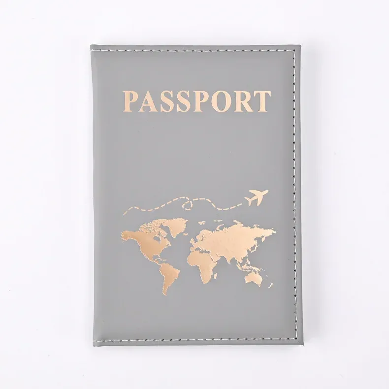 portefeuille de voyage en cuir pu pour passeport, organiseur de cartes, accessoires de voyage tendance pour femmes/hommes