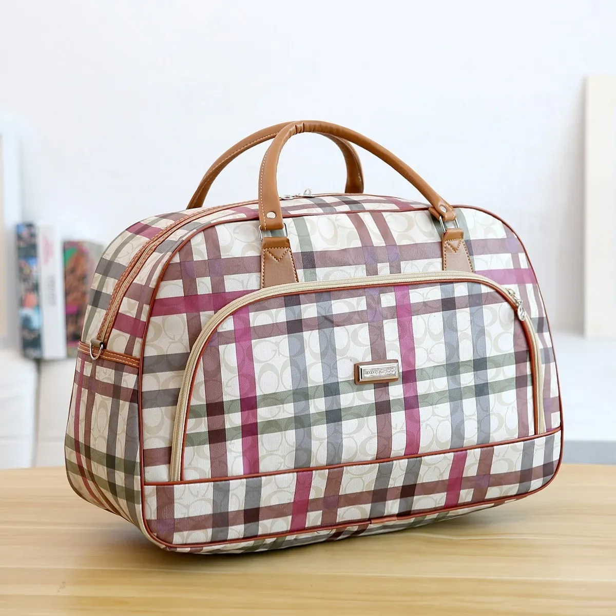 sacs fourre-tout de voyage en cuir pu pour femmes, sac à bagages de grande capacité, sac de sport étanche, sac de voyage décontracté pour week-end, organisateur