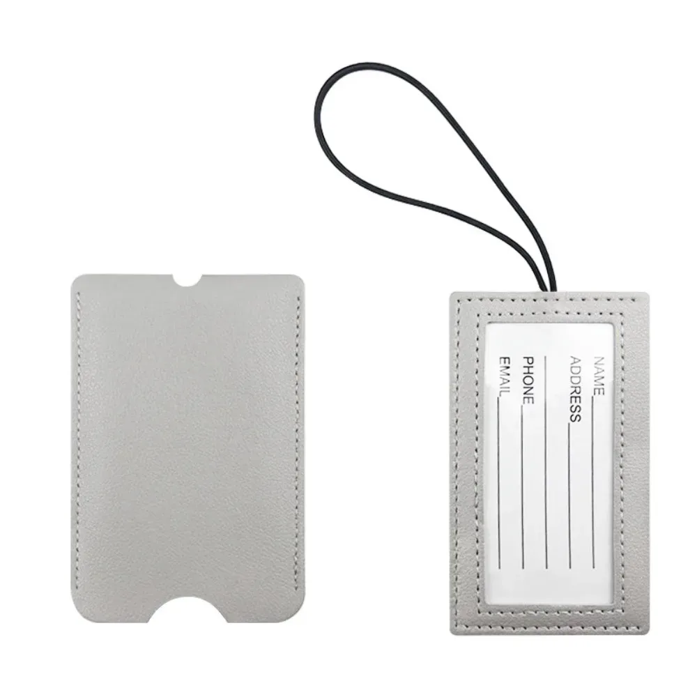étiquette de bagage en cuir pu souple, accessoires pour sac à dos, étiquettes d'identification et d'adresse, couleur rouge, étiquette d'embarquement pour bagages