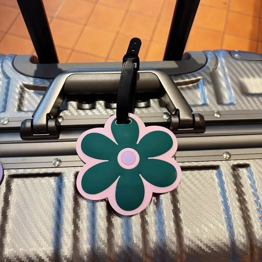 étiquette de bagage à motif floral tendance, étiquettes d'embarquement anti-perte, étiquette de bagage réglable et portable pour hommes et femmes