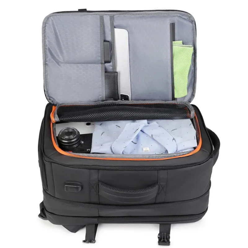 sac à dos décontracté pour affaires 40l, sacoche pour ordinateur, grande capacité, résistant à l'eau, sac à dos de voyage extensible avec port de charge usb