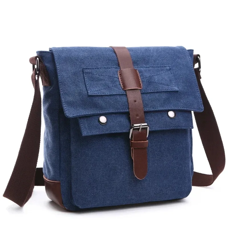 toile hommes sacs de messager d'affaires pour hommes sac à bandoulière vintage toile sac à bandoulière rétro décontracté bureau sac de voyage