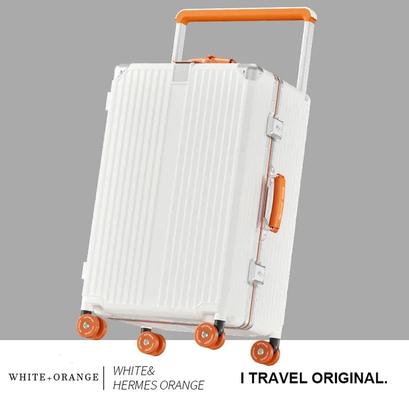 bunnyfly valise large poignée valise de voyage hommes 20 24 bagage à main femmes pc cadre en aluminium boîtier de chariot