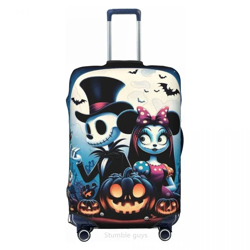 housse de protection pour bagages lavable de qualité supérieure, motif jacks movie skellingtons, tissu élastique, pour valises de 18 à 32 pouces, housse de protection pour voyage