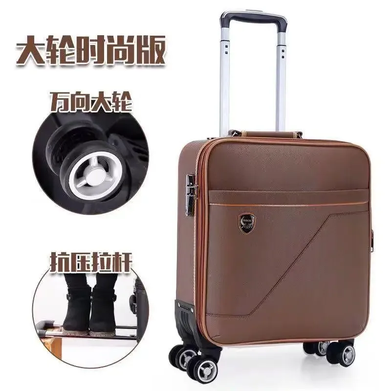 16 18 pouces oxford tissu bagages petite valise légère mot de passe embarquement valise de voyage roue universelle mini boîte en cuir, maleta viaje cabina
