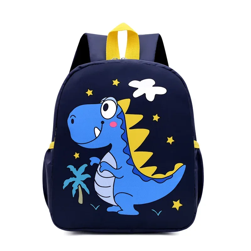 sac à dos imprimé pour enfants de maternelle, motif dinosaure et petits animaux, sac à dos double en toile pour garçons et filles, idéal pour la rentrée scolaire.
