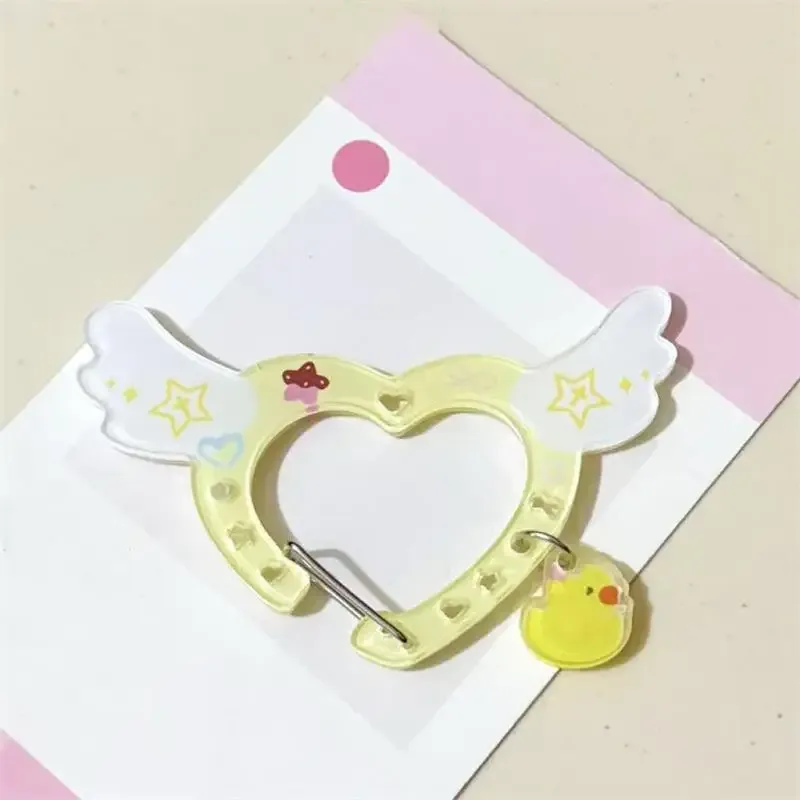 porte-clés mousqueton en acrylique kawaii, porte-clés de dessin animé mignon pour sac à dos, breloque de sac et accessoire de sac ita