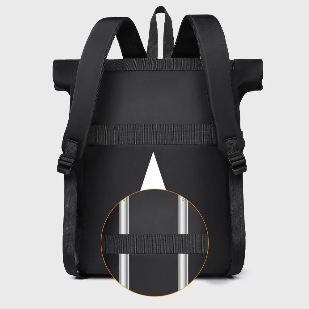 nouveau sac à dos tendance en nylon, tissu résistant à l'usure, sac pour ordinateur portable de 16 pouces, grande capacité pour les voyages d'affaires, les déplacements et les loisirs