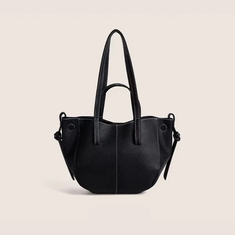 sac à main en cuir souple pour femmes, fourre-tout à ailes de niche, fourre-tout premium sense, grande capacité, sac de transport