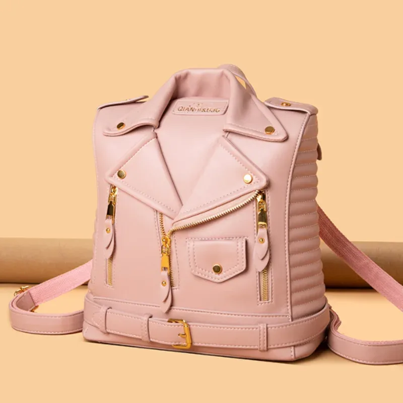 sac dos unité centrale cuir synthétique noir bleu beige poignée souple bandoulière arquée fermeture éclair style classique capacité 20 35 litres