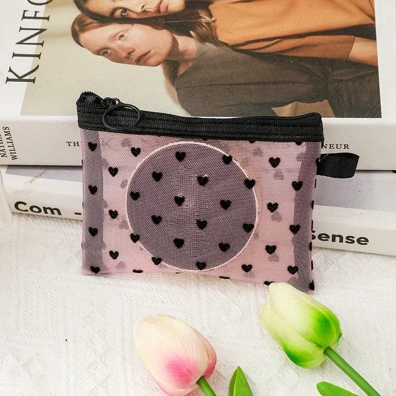 sac à cosmétiques en maille pour femmes, rangement de voyage, sac de maquillage, organisateur, pochette de maquillage portable, petite et grande trousse de toilette et de beauté
