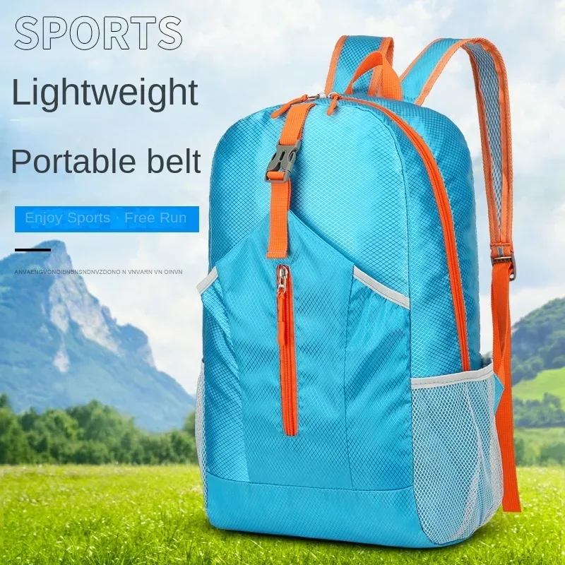 sac à dos d'extérieur léger à la mode, sac à dos de voyage, étanche, sport, pliable, grande capacité, sac à bandoulière de camping
