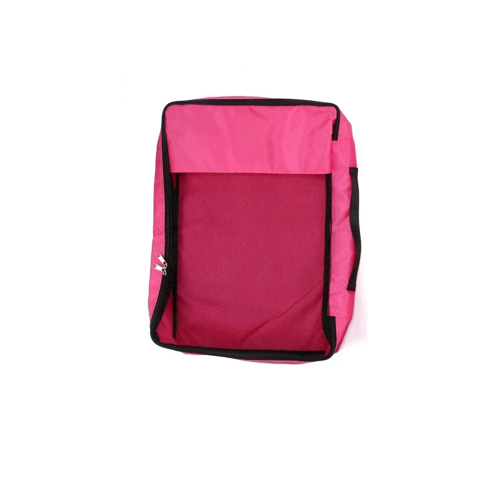 organisateur voyage rangement tissu oxford maille compression minimaliste rouge gris bandes rectangle étanche leger usage voyage